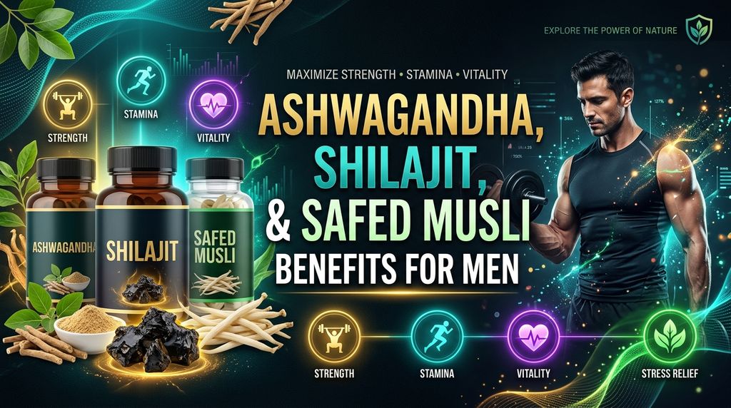 Ashwagandha, Shilajit, and Safed Musli: The Holy Trinity of Men's Health