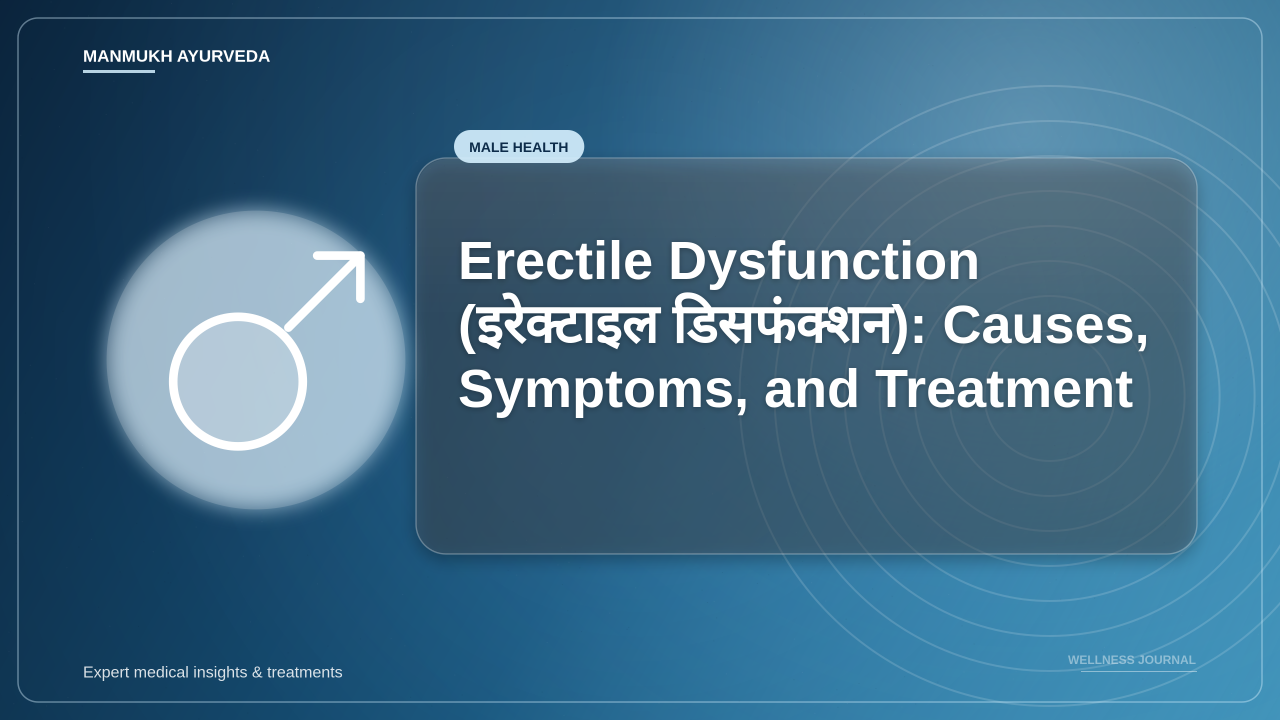Erectile Dysfunction (इरेक्टाइल डिसफंक्शन): Causes, Symptoms, and Treatment