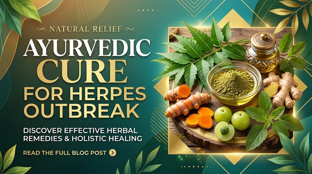 Diagram illustrating the Ayurvedic approach to suppressing the Herpes Simplex Virus through Pitta management.