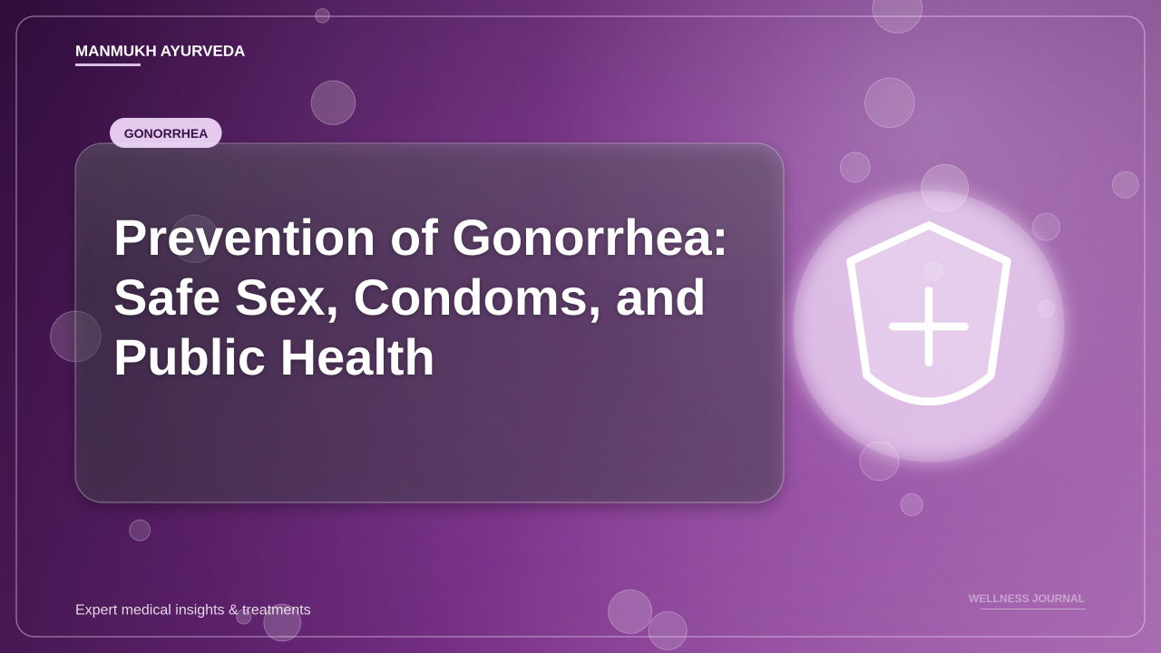 Prevention of Gonorrhea: Safe Sex, Condoms, and Public Health