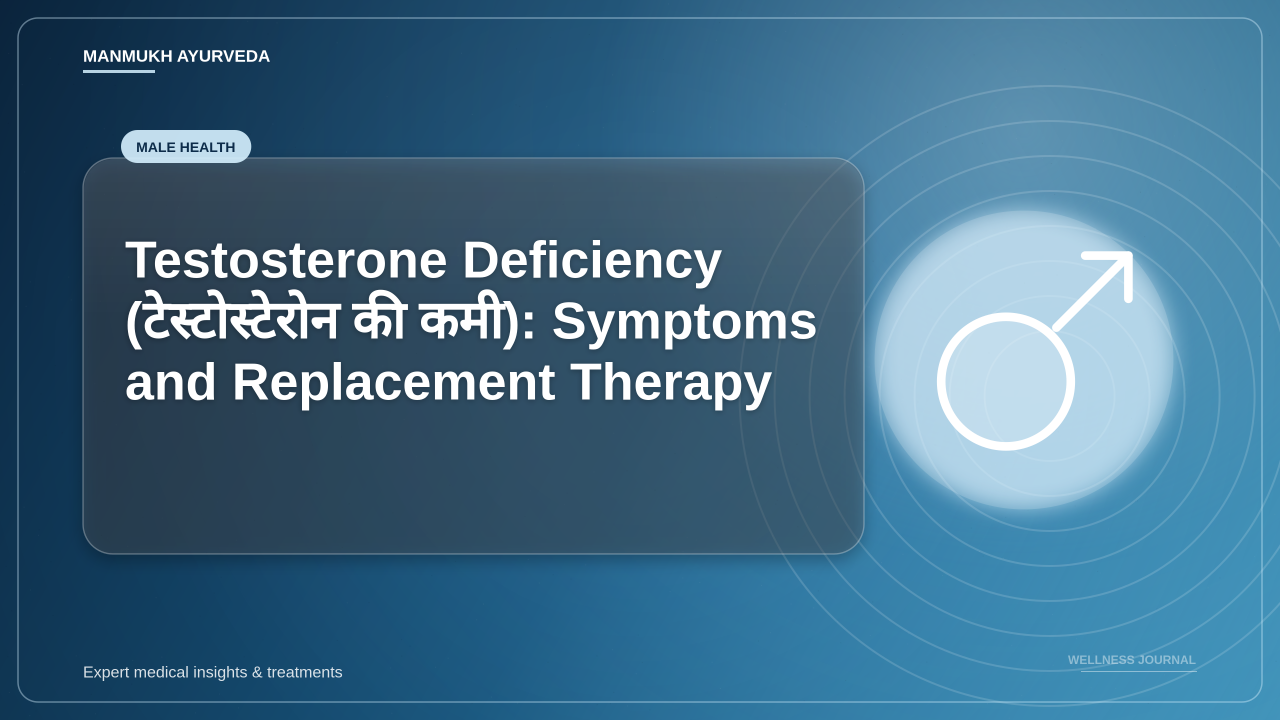 Testosterone Deficiency (टेस्टोस्टेरोन की कमी): Symptoms and Replacement Therapy