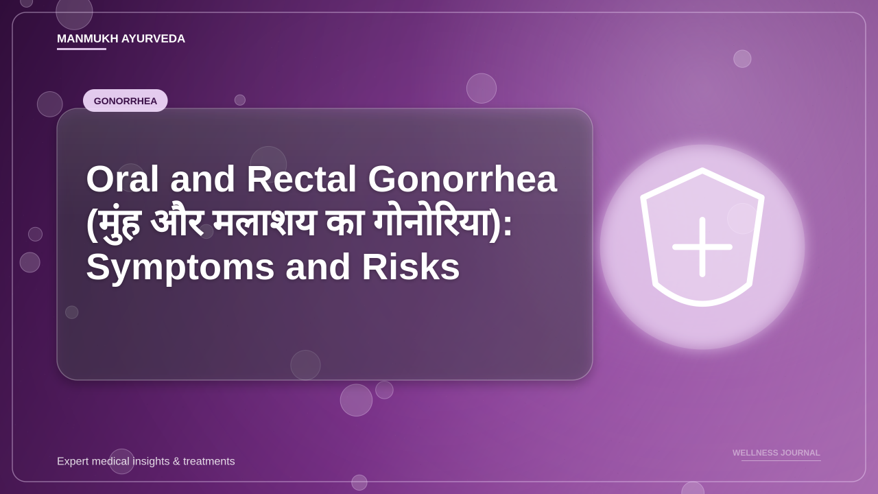 Oral and Rectal Gonorrhea (मुंह और मलाशय का गोनोरिया): Symptoms and Risks