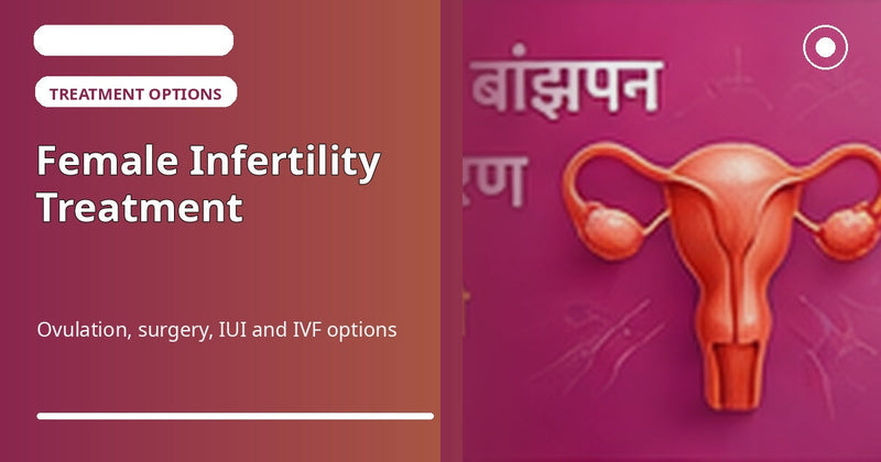 Female infertility treatment - ovulation treatment, surgery, IUI and IVF options