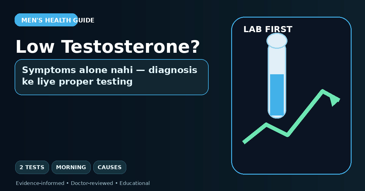 Low testosterone diagnosis two morning tests and causes guide