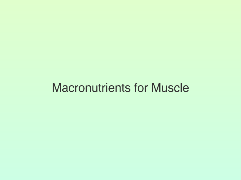 Translation missing: hi.Macronutrients for Muscle