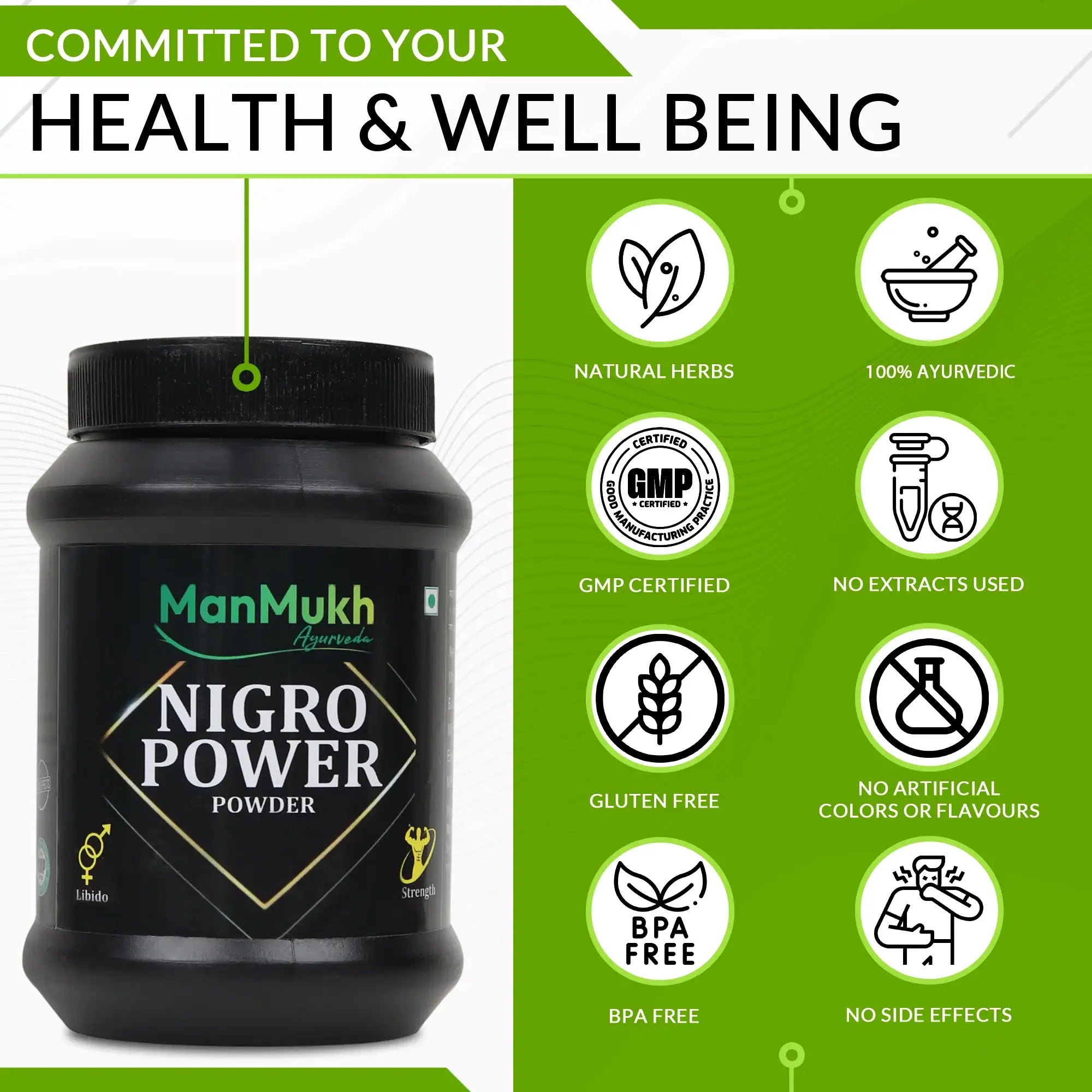 Nigro Power Powder For Weight Gain, Strength & Digestion Booster (200g)
