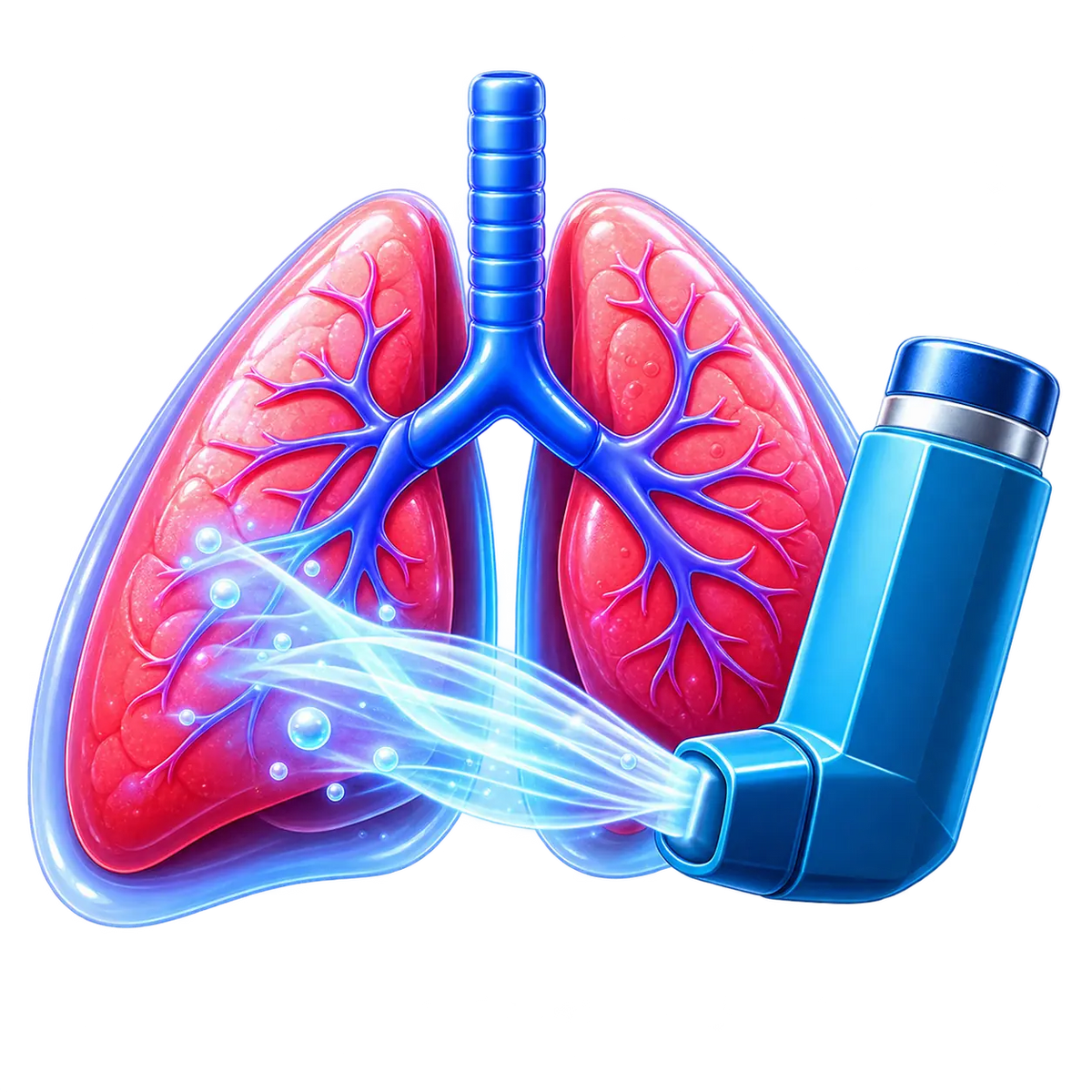 Asthma medical illustration
