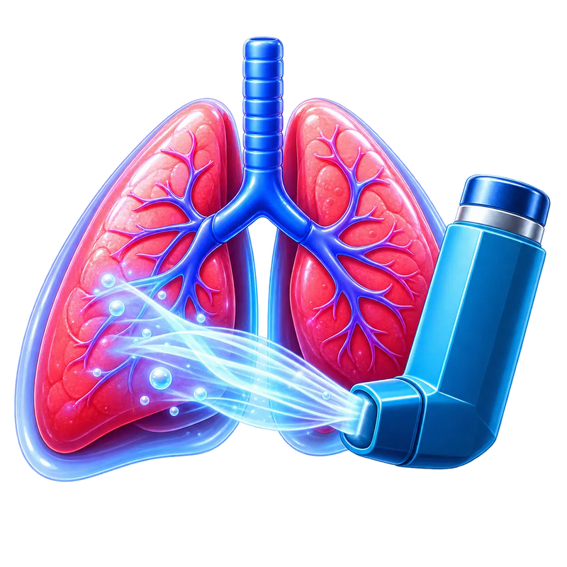 Asthma medical illustration