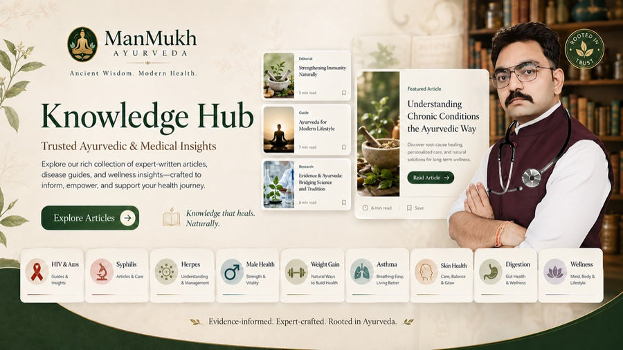 Manmukh Ayurveda Knowledge Hub with Ayurvedic and medical articles