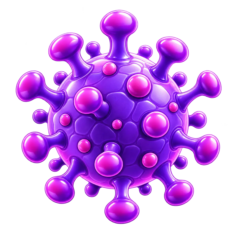 Herpes medical illustration