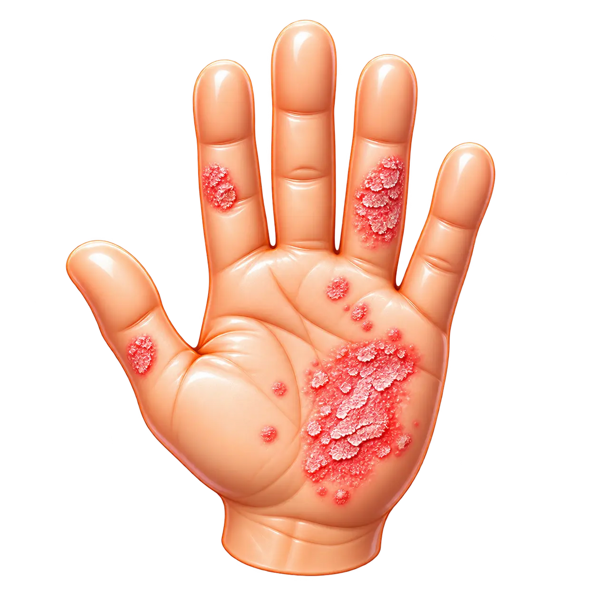 Psoriasis medical illustration