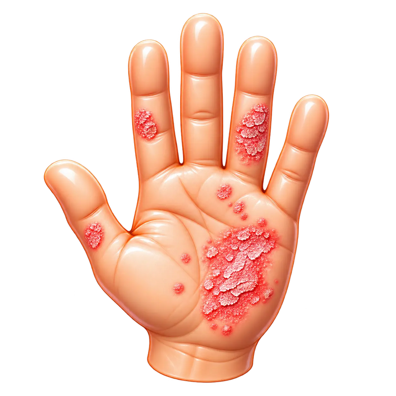 Psoriasis medical illustration