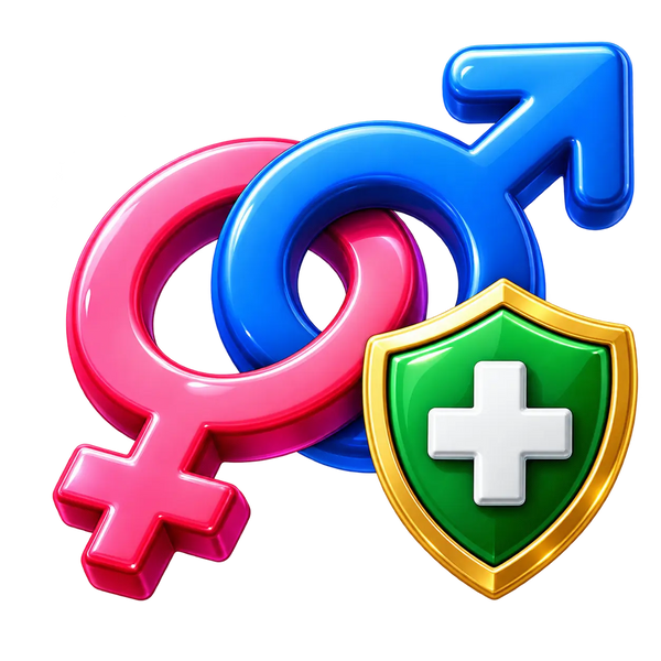 Sexual Health / STI Care medical illustration